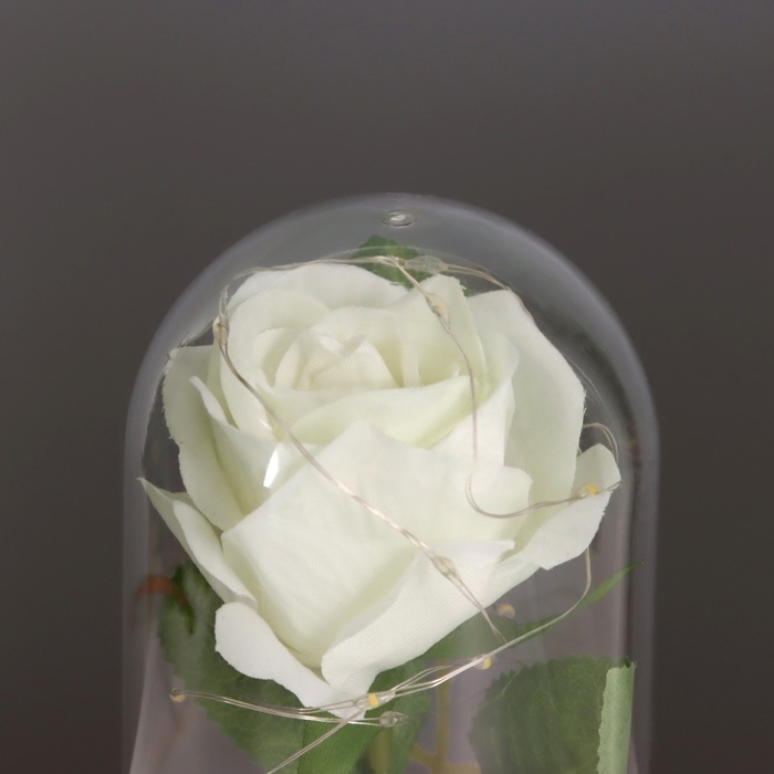 Ночник &laquo;Роза&raquo; LED 3хААА белый 9,5х9,5х14см