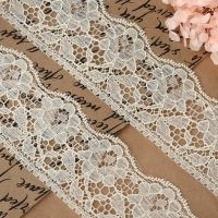 Кружево капроновое, 60 мм × 10 ± 1 м, цвет молочный Кружево капроновое, 60 мм × 10 ± 1 м, цвет молочный
