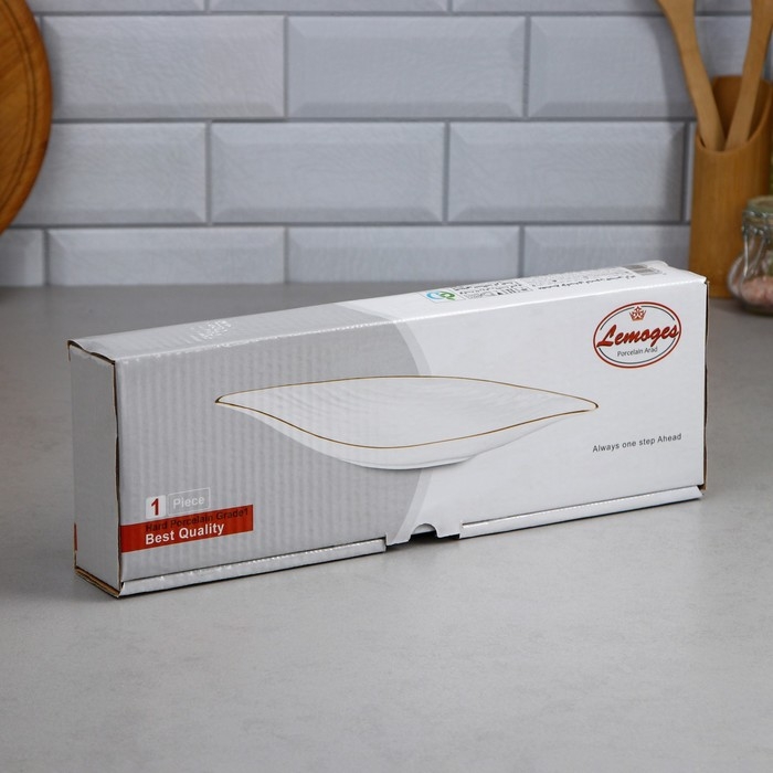 Салатник &laquo;Лодочка&raquo;, 350 мл, золотая обводка, фарфор, Иран