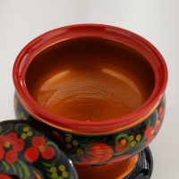 Сахарница &laquo;Ягодка&raquo; на ножке, 12&times;9 см, хохлома