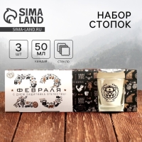 Подарочный набор &laquo;С Днём защитника Отечества&raquo;: стопки 3 шт