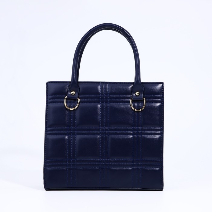 Сумка женская тоут на молнии, цвет синий