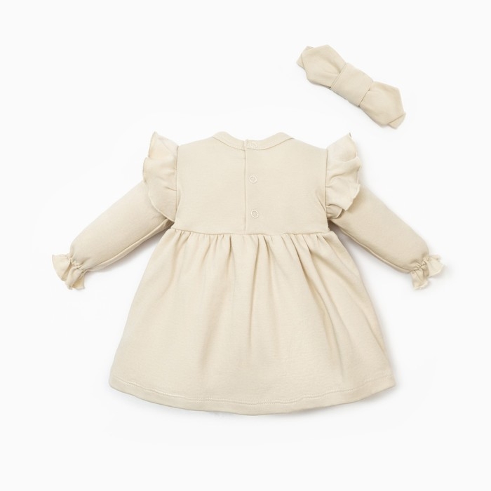 Платье и повязка Крошка, Я BASIC LINE, рост 74-80 см, молочный Платье и повязка Крошка, Я BASIC LINE, рост 74-80 см, молочный