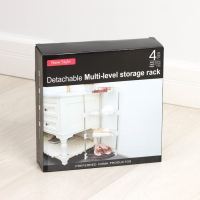 Этажерка настольная угловая 4-х секционная, 38,5&times;27,5&times;77 см, цвет хром