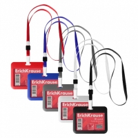 Бейдж горизонтальный 85 х 54 мм, ErichKrause слайдер, пластик ABC, текстильная лента, микс Бейдж горизонтальный 85 х 54 мм, ErichKrause слайдер, пластик ABC, текстильная лента, микс