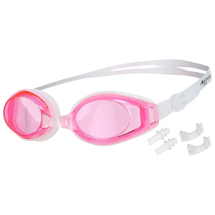 Очки для плавания ONLYTOP, беруши, набор носовых перемычек, цвета МИКС Очки для плавания ONLYTOP, беруши, набор носовых перемычек, цвета МИКС