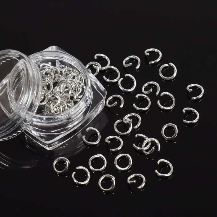 Фигурки для дизайна ногтей &laquo;Пирсинг&raquo;, объёмные, металлические, цвет серебристый