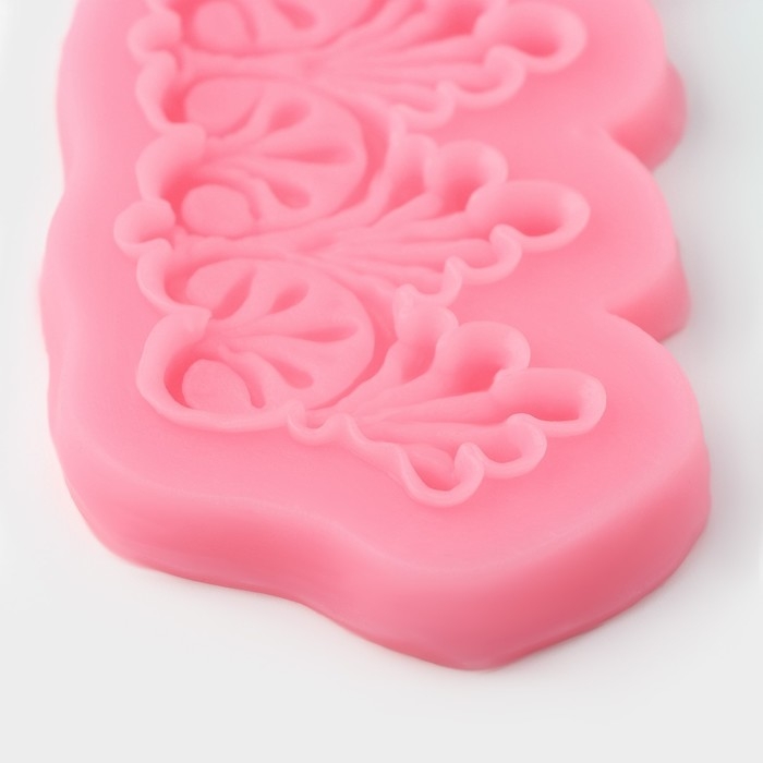 Молд Доляна «Тесьма», силикон, 17×6,5 см, цвет розовый Молд Доляна «Тесьма», силикон, 17×6,5 см, цвет розовый