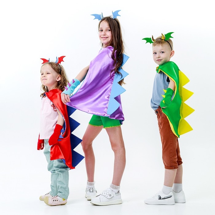 Карнавальный набор &laquo;Дракон воды&raquo;, плащ и ободок