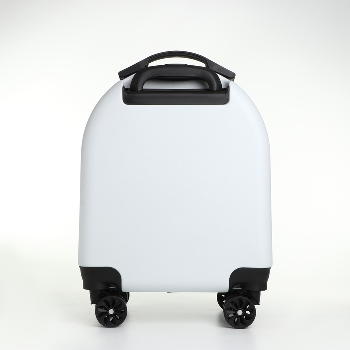 Чемодан детский 30 л (S), отдел на молнии, цвет белый