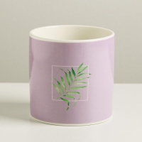 Кашпо керамическое, &laquo;Лист&raquo;, 10 х 10 см