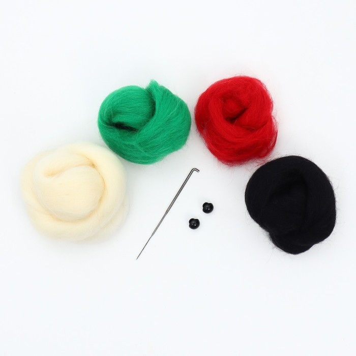 Валяние из шерсти. Игрушка &laquo;&lrm;Панда с арбузом&raquo;&lrm;, набор для творчества