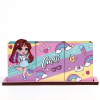 Органайзер для канцелярии &laquo;Сияй&raquo; девочка, 6,5 х 6,5 х 12,2 см