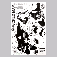 Наклейка 3Д интерьерная Карта мира 90*60см Наклейка 3Д интерьерная Карта мира 90*60см