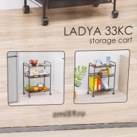 Этажерка &laquo;Ладья 33КС&raquo;, 3 яруса, 45&times;30&times;65 см, цвет чёрный