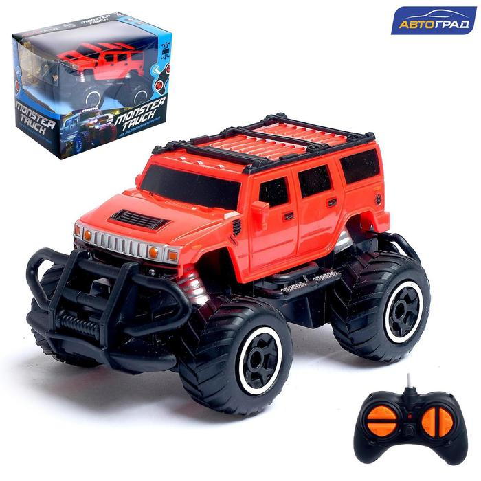 Джип радиоуправляемый &laquo;Хамер&raquo;, работает от батареек, цвет красный
