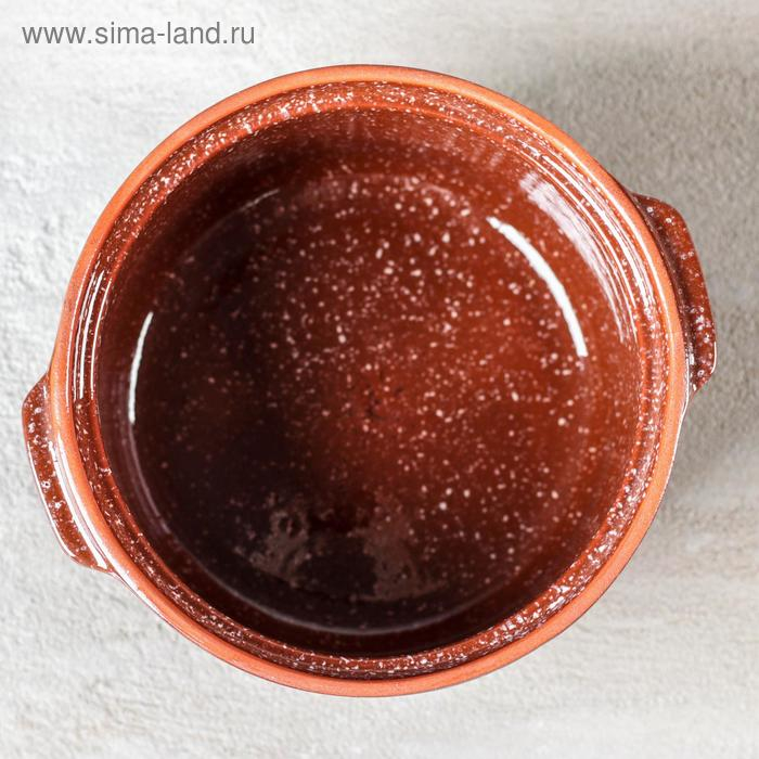 Горшок-сотейник &laquo;Мрамор коричневый&raquo;, 1,5 л