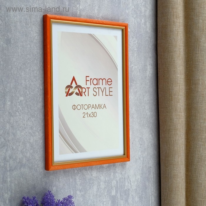 Фоторамка сосна с15 21х30 см, 069 оранжевый 3 (пластиковый экран) Фоторамка сосна с15 21х30 см, 069 оранжевый 3 (пластиковый экран)