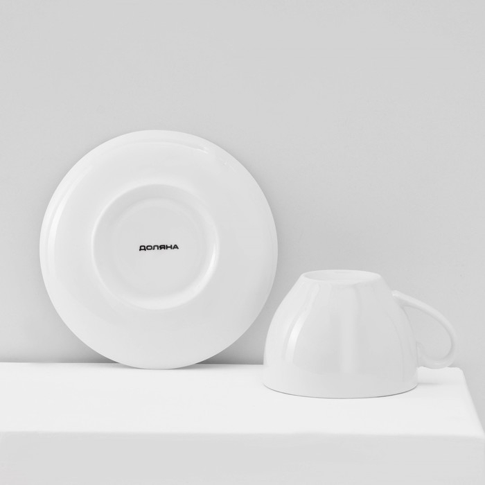 Сервиз фарфоровый чайный Доляна «Зайка», 12 предметов: 6 чашек 250 мл, 6 блюдец d=15 см, цвет белый Сервиз фарфоровый чайный Доляна «Зайка», 12 предметов: 6 чашек 250 мл, 6 блюдец d=15 см, цвет белый