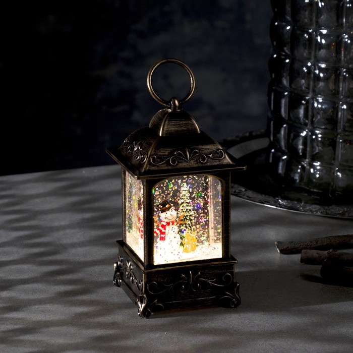 Светодиодная фигура «Фонарь со снеговиком» 7.5 × 13.5 × 7.5 см, пластик, блёстки, батарейки АААх3 (не в комплекте), свечение тёплое белое Светодиодная фигура «Фонарь со снеговиком» 7.5 × 13.5 × 7.5 см, пластик, блёстки, батарейки АААх3 (не в комплекте), свечение тёплое белое