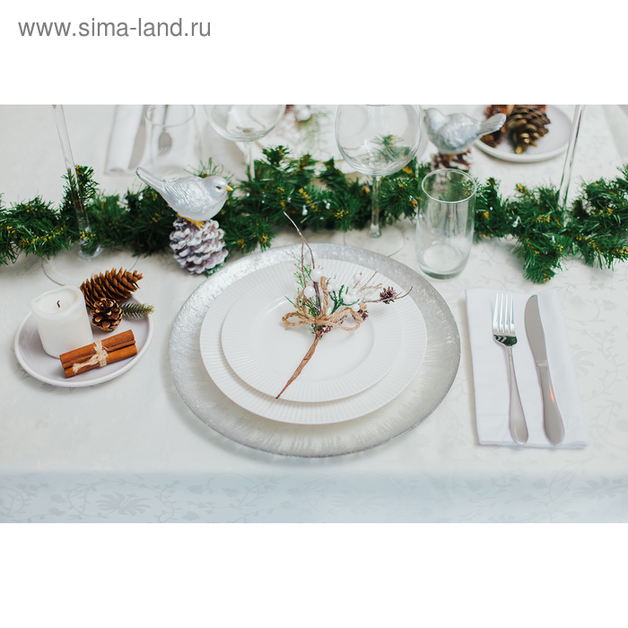 Тарелка керамическая обеденная Доляна &laquo;Ламбруско&raquo;, d=25 см, цвет белый