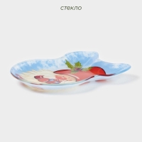 Блюдо стеклянное сервировочное Доляна &laquo;Бант. Гномик&raquo;, 19&times;14 см