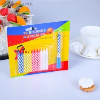 Свеча для торта (набор 12 свечей +1 музыкальная) Свеча для торта (набор 12 свечей +1 музыкальная)