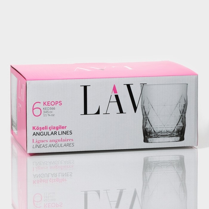 Набор стеклянных стаканов Lav &laquo;Хеопс&raquo;, 345 мл, 8,3&times;10 см, 6 шт
