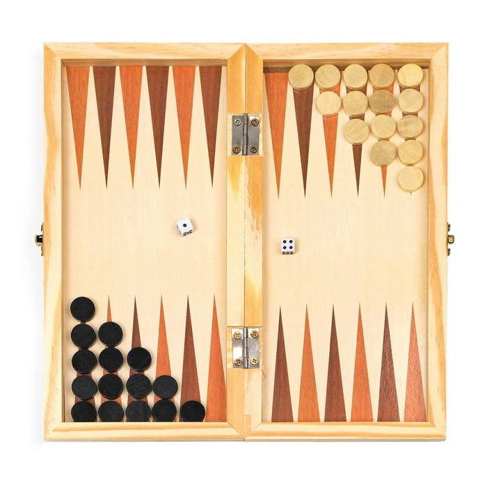 Настольная игра 3 в 1 Настольная игра 3 в 1 "Узоры": нарды, шашки, шахматы, 29 х 29 см