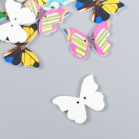 Набор пуговиц декоративных дерево "Бабочки яркие" (набор 12 шт) 2,7х2,1 см МИКС Набор пуговиц декоративных дерево "Бабочки яркие" (набор 12 шт) 2,7х2,1 см МИКС