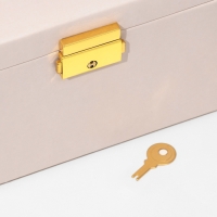 Подставка для украшений &laquo;Шкатулка&raquo; раздвижная с зеркалом, 17,5&times;14&times;13,5, цвет светло розовы