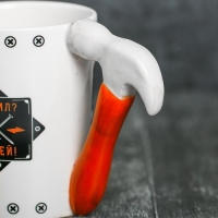 Кружка керамическая &laquo;Забей и выпей&raquo;, с формовой ручкой, 400 мл, цвет белый