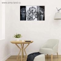 Картина-холст на подрамнике "Черно-белая" 60х100 см