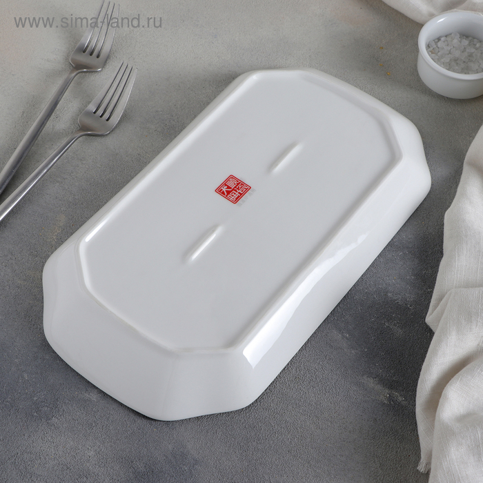 Блюдо фарфоровое сервировочное &laquo;Аврора&raquo;, 600 мл, 30&times;17&times;3 см