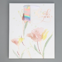 Пакет подарочный ламинированный, упаковка, &laquo;Спасибо&raquo;, 25.4 х 30.5 х 12.7 см