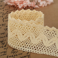 Кружево вязаное, 60 мм &times; 10 &plusmn; 1 м, цвет бежевый
