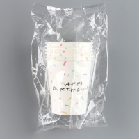 Стакан одноразовый бумажный &laquo;Happy birthday&raquo;, набор 6 шт., 250 мл