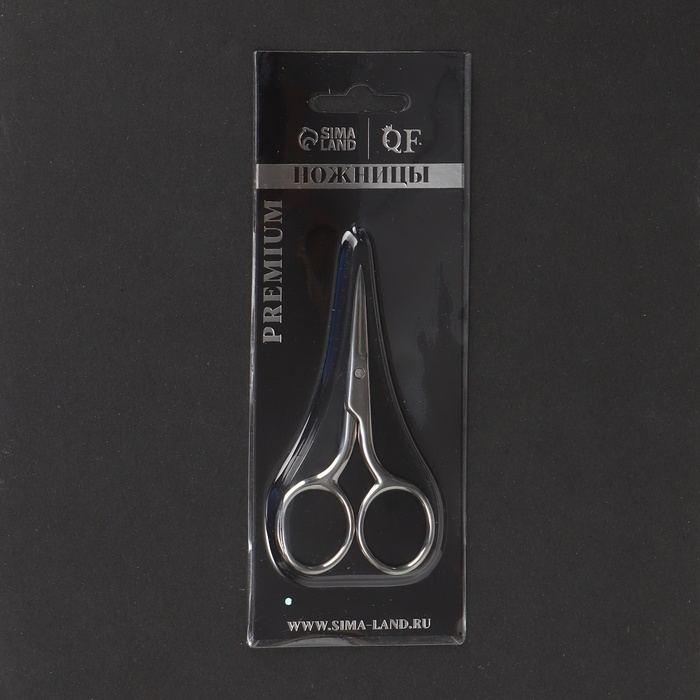 Ножницы маникюрные &laquo;Premium&raquo;, прямые, широкие, 9 см, на блистере, цвет серебристый