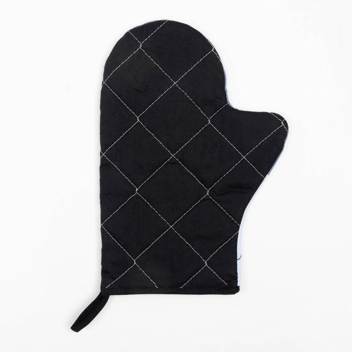 Новый год.Варежка-прихватка "Merry Xmas" 20х27см,100% п/э,ватин 250г/м2