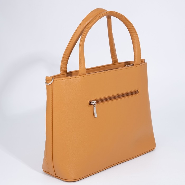 Сумка-тоут Сумка-тоут "Оливи" на молнии, цвет горчичный