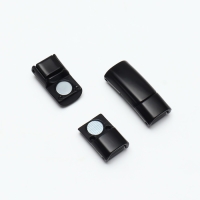 Фиксатор для шнурков, на магните, пара, размер 2,6 &times; 2 &times; 0,7 см, цвет чёрный