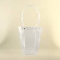 Сумка для цветов прозрачная, влагостойкая, 26х24х12 см