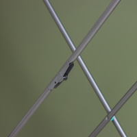 Сушилка для белья напольная складная, рабочая длина 18 м, высота от пола 95 см, ширина 54 см, цвет серый