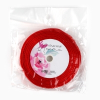 Лента атласная декоративная &laquo;От всего сердца&raquo;, красная, 1 см х 22.5 м