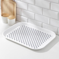 Поднос с антискользящим покрытием, 45&times;35,5 см, цвет МИКС