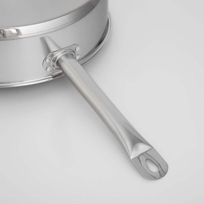 Сковорода из нержавеющей стали &laquo;Общепит&raquo;, d=32 см, h=8,5 см, корпус 0,6 мм, капсульное дно 3,5 мм, индукция