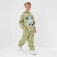 Брюки детские MINAKU: CRUSH, цвет оливковый, рост 122 см