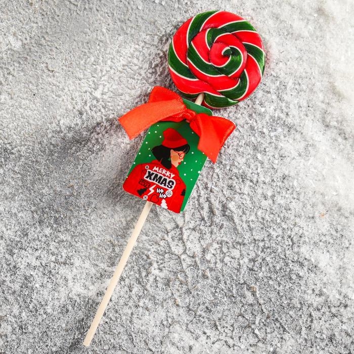 Леденец на палочке &laquo;Merry Xmas&raquo;: со вкусом вишни, 15 г.