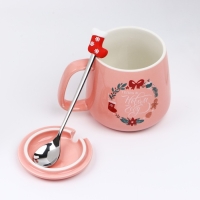 Кружка керамическая с ложкой &laquo;Уюта и тепла в Новом году&raquo;, 350 мл