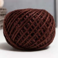 Пряжа 100% джут "Softino Jute Colored" 50м &plusmn;2м шоколад 50 гр
